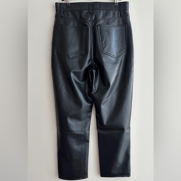 Abercrombie & Fitch Vegan Leather Straight Leg Pants, Short, Size 29 / 8 - Picture 15 of 16